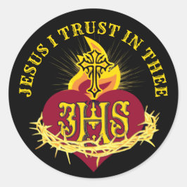 Katholisches Heiliges Herz Jesu Religiös Runder Aufkleber