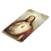 Katholisches Heiliges Herz Jesu Vintag Religiös Magnet (Linke Seite)