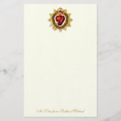 Katholisches Heiliges Herz Jesus Religiös Briefpapier (Vorderseite)