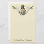 Katholisches Heiliges Herz Jesus Religiöse Vintag Briefpapier (Vorne/Hinten)