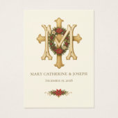 Katholisches Hochzeitsgeschenk mit Marienmonogramm (Vorderseite)