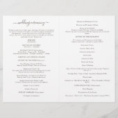 Katholisches Hochzeitsprogramm Hannah Pink mit Mes (Rückseite)