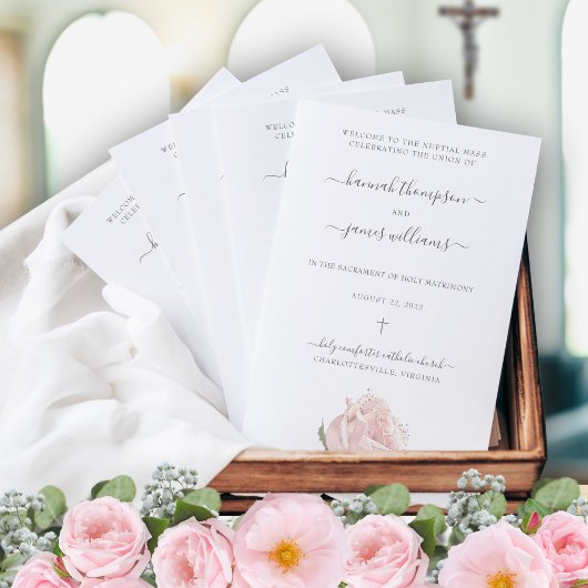 Katholisches Hochzeitsprogramm Hannah Pink mit Mes