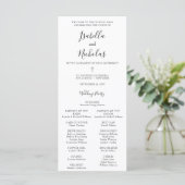 Katholisches Hochzeitsprogramm Isabella mit Messe (Stehend Vorderseite)