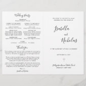 Katholisches Hochzeitsprogramm Isabella mit voller (Vorderseite)