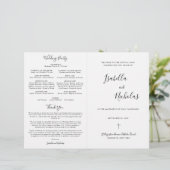 Katholisches Hochzeitsprogramm Isabella mit voller (Stehend Vorderseite)