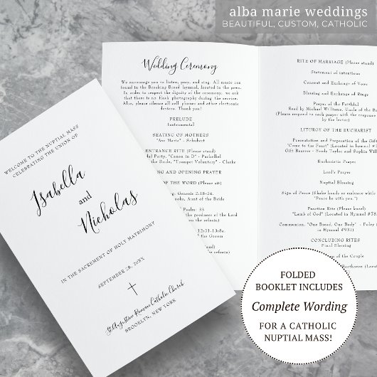 Katholisches Hochzeitsprogramm Isabella mit voller