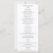 Katholisches Hochzeitsprogramm mit Messe von Eliza (Rückseite)
