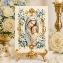 Katholisches Kind Jesus Gesegnete Mutter Floral