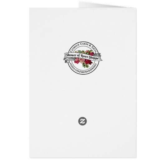 Katholisches Kind Jesus mit Dove Beerdigung Danke (Hinten)