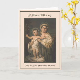 Katholisches Maria Jesus Beileid Messe Opfer Karte
