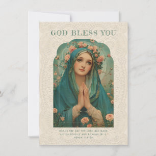 Katholisches Maria religiös floral vintage