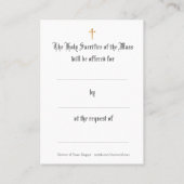 Katholisches Massen-anbietenQueen Mary Jesus Visitenkarte (Rückseite)