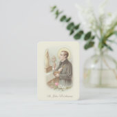 Katholisches Messknabe-Gebet Johannes Berchmans Visitenkarte (Stehend Vorderseite)