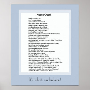 Katholisches Poster Nicene Credo Christlich Credo