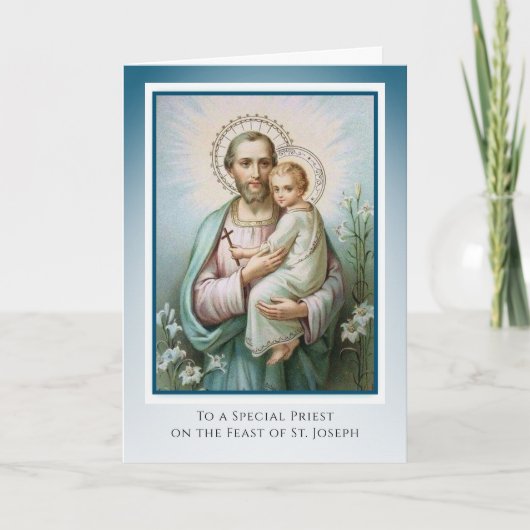 Katholisches Priesterfest des hl. Joseph Karte (Vorderseite)