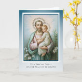 Katholisches Priesterfest des hl. Joseph Karte (Gelbe Blume)