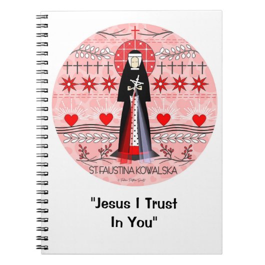 Katholisches Saint-Notebook: St. Faustina Kowalska Notizblock (Vorderseite)