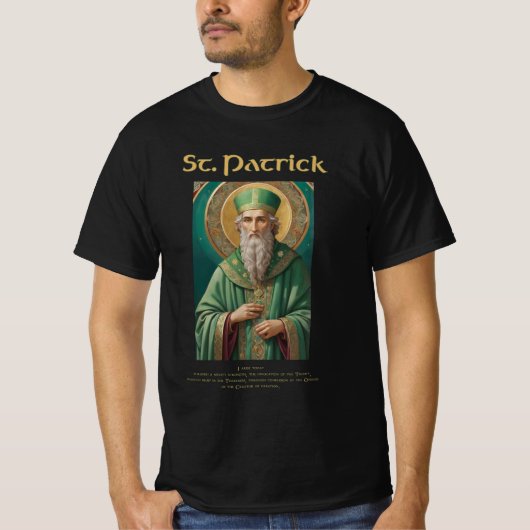 Katholisches Saint Patrick Icon T-Shirt (Vorderseite)