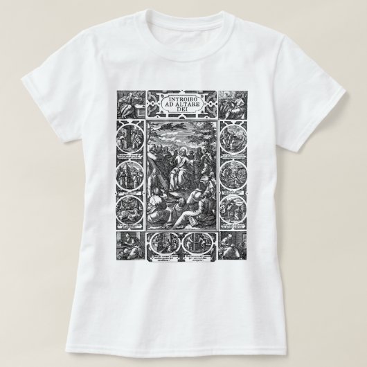 Katholisches Shirt, Latein Mass Introibo und Altar T-Shirt (Design vorne)