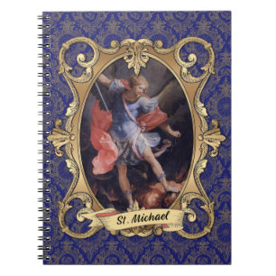 Katholisches St. Michael Erzengel Vintage Elegant Notizblock