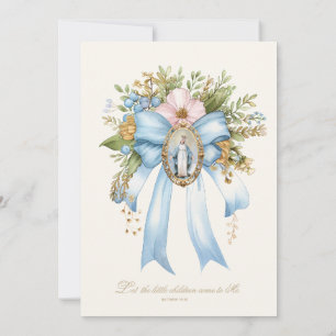 Katholisches Tauf-Blumen-Maria-und-Jesus-Motiv Einladung