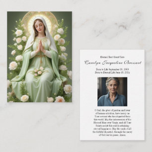 Katholisches Totenmemoriam-Gebets-Heiligenbild Mitteilungskarte