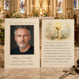 Katholisches Totenmemoriam-Gebetsfoto