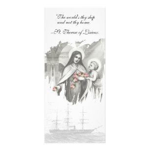 Katholisches Trauergebet mit St. Therese Lisieux Werbekarte