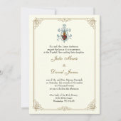 Katholisches Unbeflecktes Herz von Mary Wedding Einladung (Vorderseite)