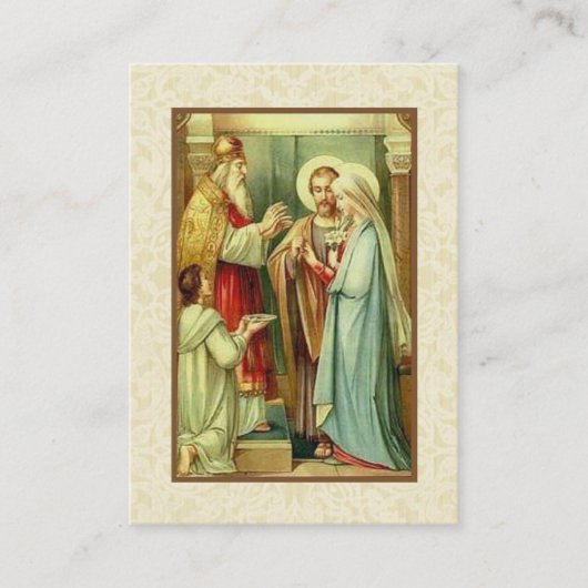 Katholisches Verlobungs-Umwerbungs-Gebets-heilige Visitenkarte (Vorderseite)