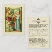Katholisches Verlobungs-Umwerbungs-Gebets-heilige Visitenkarte (Vorne/Hinten)