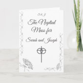 katholisches Viktorianisches Fan-Hochzeitsprogramm Programm (Vorderseite)