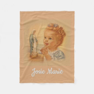 Katholisches Vintages Mädchen Jungfrau-Marys Fleecedecke
