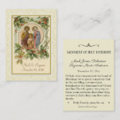 Katholisches Weihnachten, das heilige Visitenkarte (Vorne/Hinten)