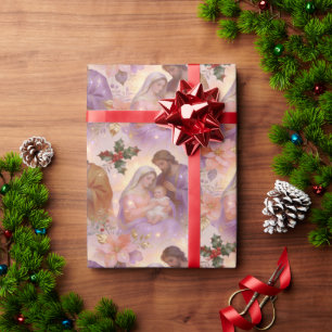 Katholisches Weihnachten Heilige Familie Krippe TM Geschenkpapier