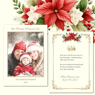 Katholisches Weihnachtsfoto Jesus Maria Josef Feiertagskarte