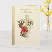 Katholisches Weihnachtsgebäck - Beileid Condolence Karte (Gelbe Blume)