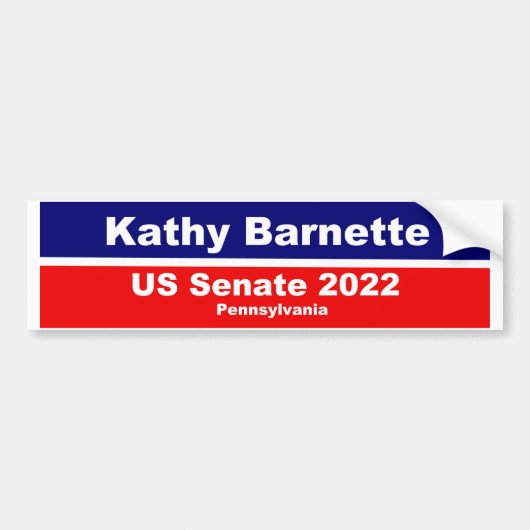 Kathy Barnette US Senat Pennsylvania 2022 Autoaufkleber (Vorne)