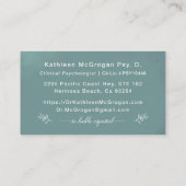 Kathy Custom Business Card Blue Orchid Visitenkarte (Rückseite)