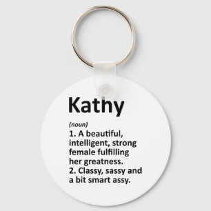 Kathy Definition Personalisierter Name Lustiges We Schlüsselanhänger