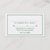 Kathy Karte mit Fax # (Rückseite)