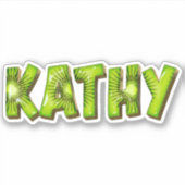 Kathy Name Kiwi Design Aufkleber Sticker (Vorderseite)
