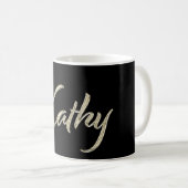 Kathy white gold Handwriting Tasse Kaffeetasse (VorderseiteRechts)
