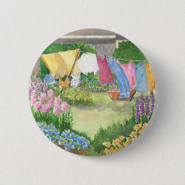 Kathy's Wäsche auf Monhegan ist Maine Round Button