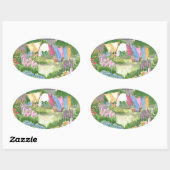 Kathy's Wäsche auf Monhegan ist. Ovale Aufkleber (Blatt)