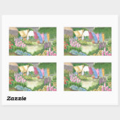 Kathy's Wäscherei auf der Monhegan Island Maine Wa Rechteckiger Aufkleber (Blatt)