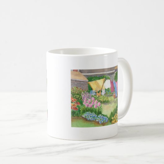 Kathy's Wäscherei auf Monhegan ist Maine-Tasse Kaffeetasse (VorderseiteRechts)