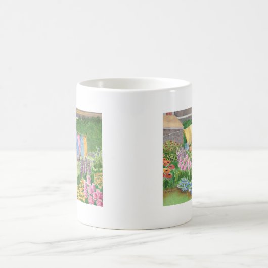 Kathy's Wäscherei auf Monhegan ist Maine-Tasse Kaffeetasse (Mittel)