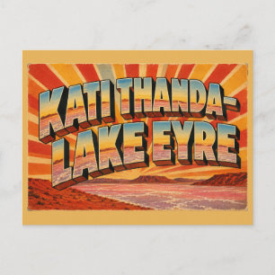 Kati Thanda-Lake Eyre SA Australien Salzsee Kunst Postkarte